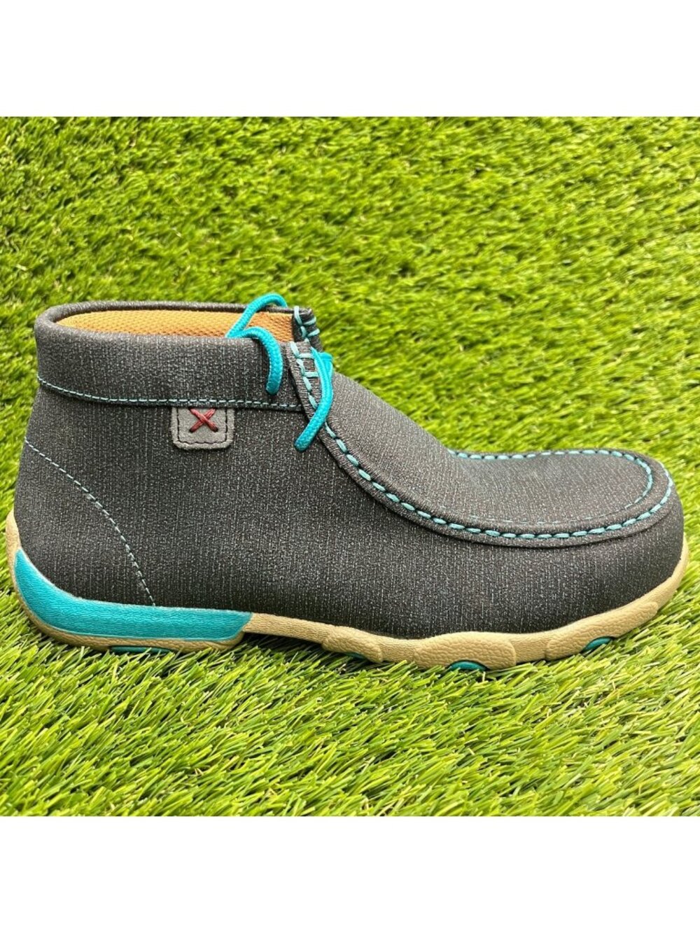 Twisted X Chukka Driving Moc Womens Size 5.5 Dark Teal Nano Toe Work Boots